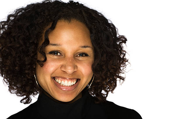 istock Joyful Smiling Mixed Race Ethnic Woman Looking at Viewer 92084458