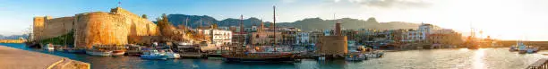Kyrenia harbour and Medieval fortress, Cyprus.
