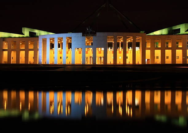 istock Parliament Building at night, Canberra, Australia 92085833
