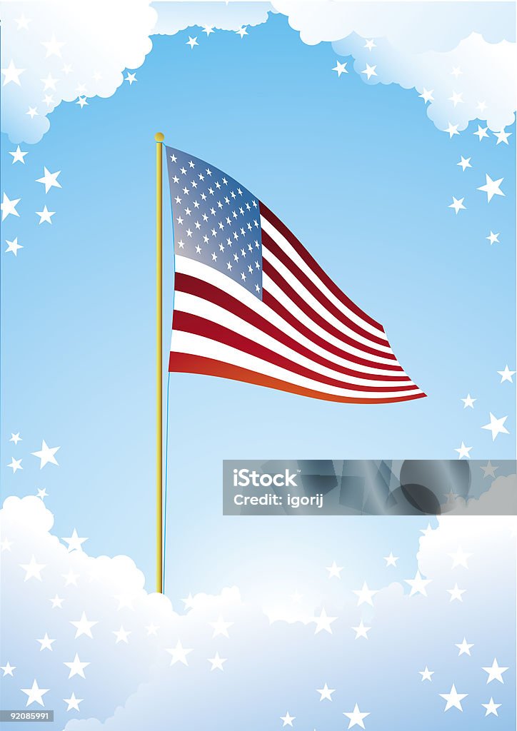 Bandera de los Estados Unidos - Ilustración de stock de Azul libre de derechos