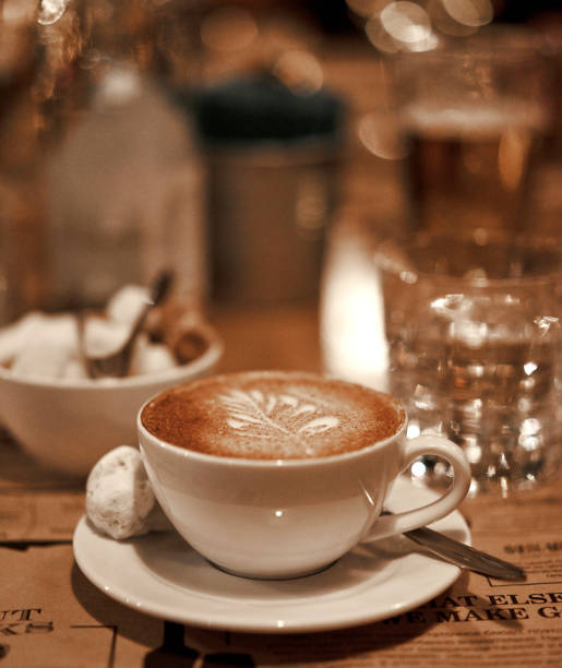 istock Cup of coffee on the table in the restaurant 920870318