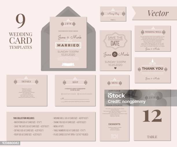 Wedding Invitation Template Stock Illustration - Download Image Now - Wedding, Wedding Invitation, Personal Organizer