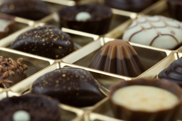 istock Chocolate Candies in Golden Box 920880102
