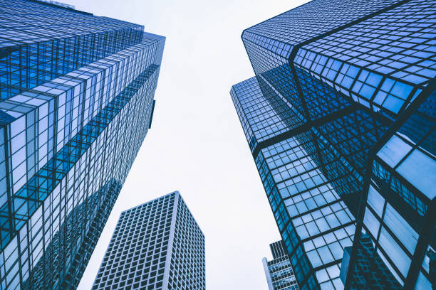 istock Skyscraper financial district modern office building corporate business downtown 920889486
