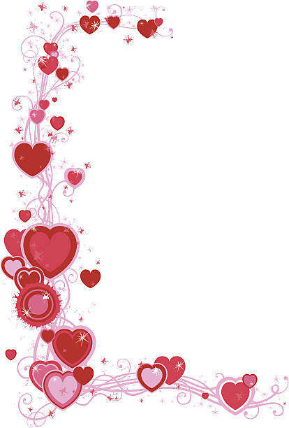 illustrations, cliparts, dessins animés et icônes de cadre avec coeurs et des papillons - heart shape valentines day love backgrounds