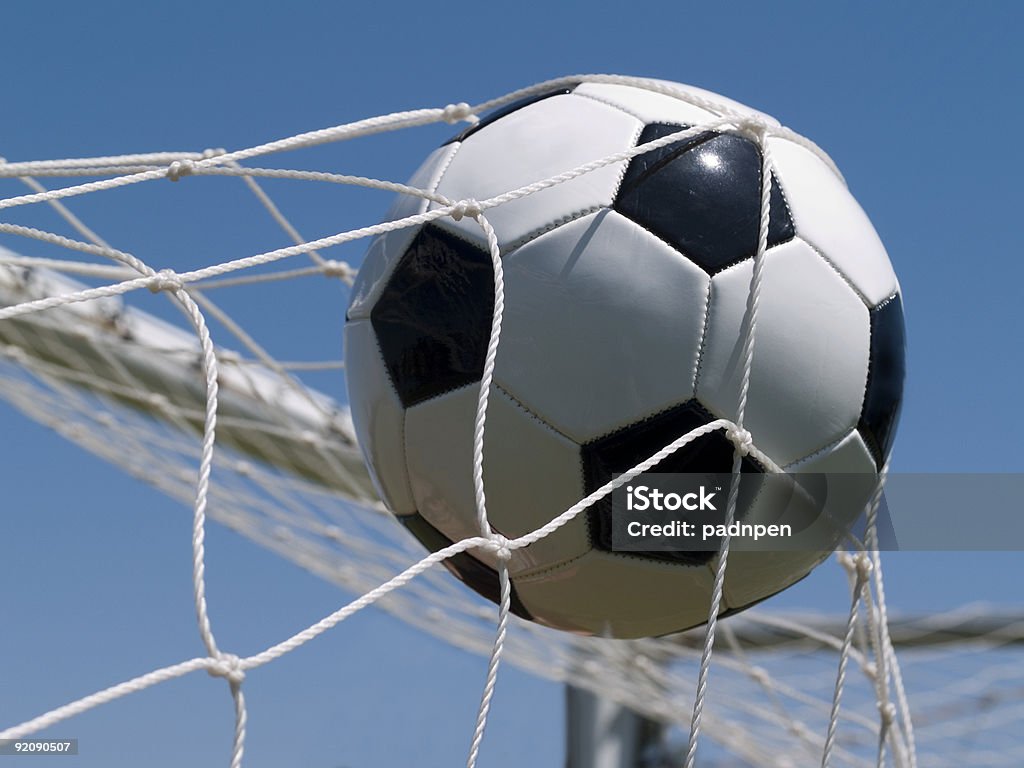 Pontuação de futebol - Foto de stock de Azul royalty-free