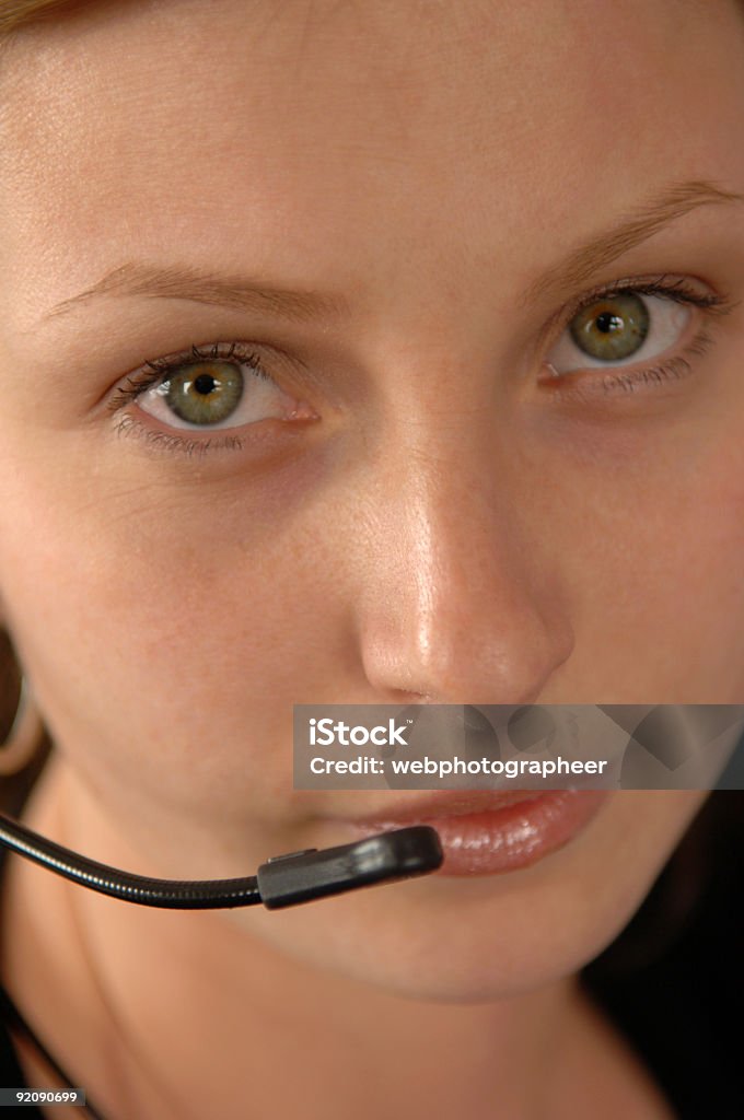 Perfekte Kundenservice - Lizenzfrei Am Telefon Stock-Foto