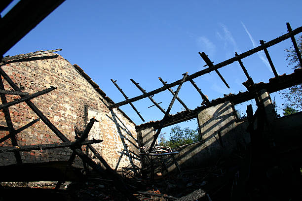 When the firebrigade is late stock photo