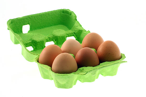 Egg basket stock photo