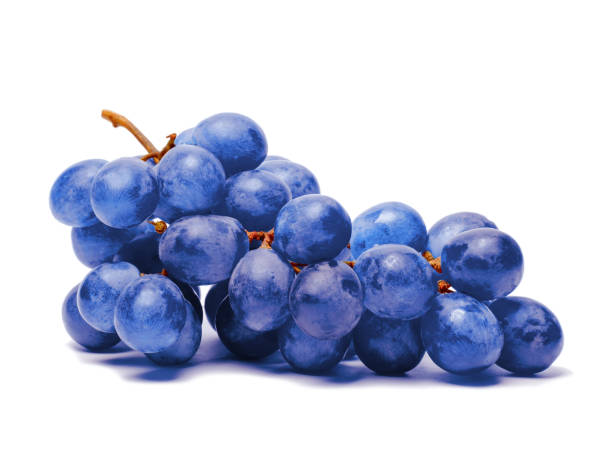 istock Blue grape. Bunch of fresh berries isolated on white background 920926444