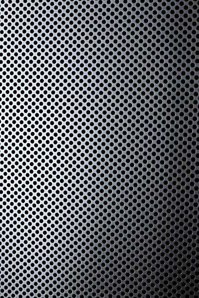 istock Perforated stainless steel background 92093223