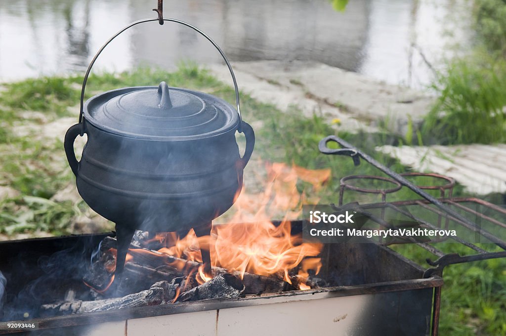 Cozinhar de comida natural no Verão - Royalty-free Ao Ar Livre Foto de stock