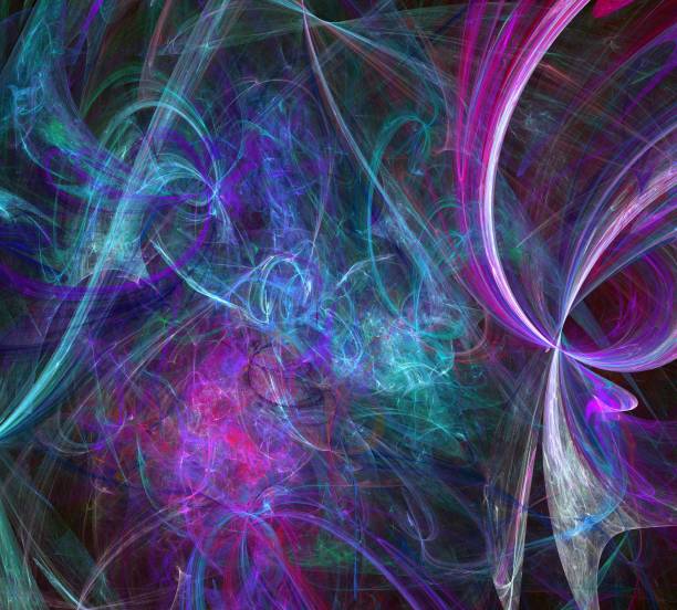 istock image of one Digital Fractal on Black Color 920935108