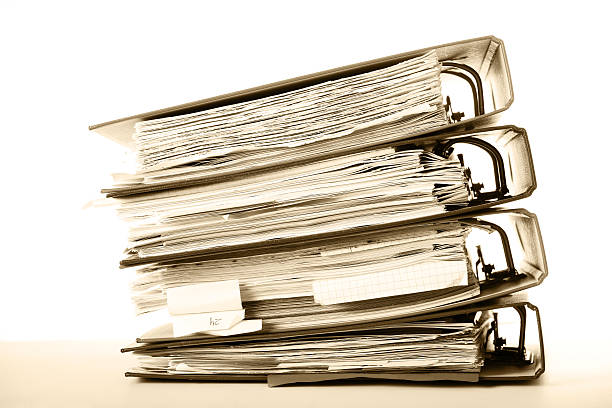 Binders stack stock photo