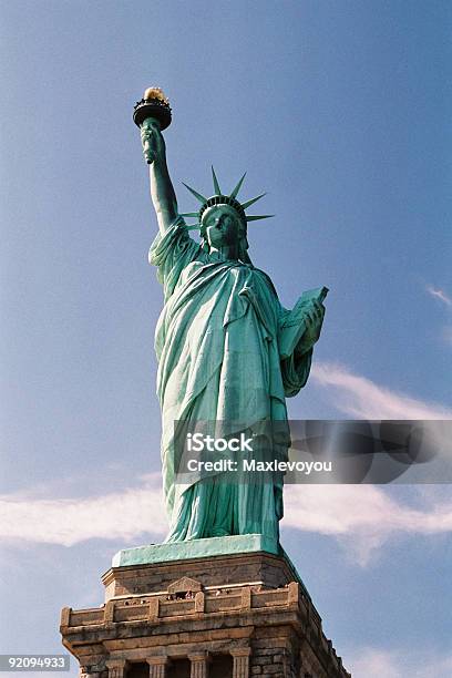 Nyc Statue Of Liberty Stock Photo - Download Image Now - Architecture, Blue, Built Structure