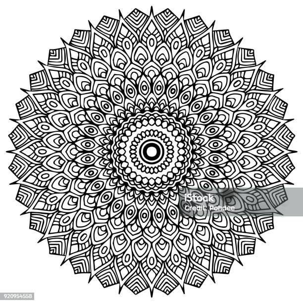 Mandalas For Coloring Book Decorative Round Ornaments Unusual Flower Shape Oriental Vector Antistress Therapy Patterns Weave Design Elements Yoga S Vector Stock Illustration - Download Image Now