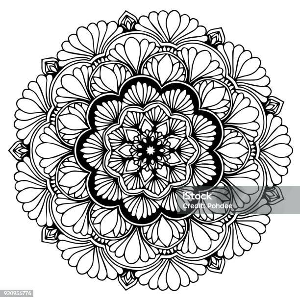 Mandalas For Coloring Book Decorative Round Ornaments Unusual Flower Shape Oriental Vector Antistress Therapy Patterns Weave Design Elements Yoga S Vector Stock Illustration - Download Image Now