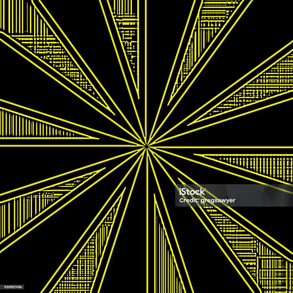 Patterned Ray Black And Yellow Ray Pattern Background Stock Illustration - Download ...