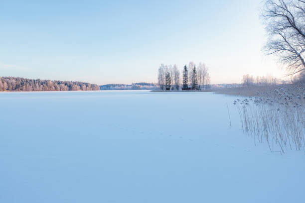 istock Winter lake scenery in finland 920957852