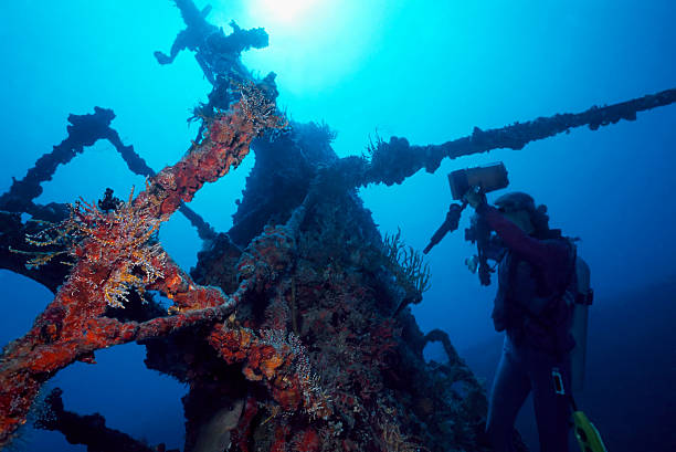 Sea of Cortez Shipwreck stock photo