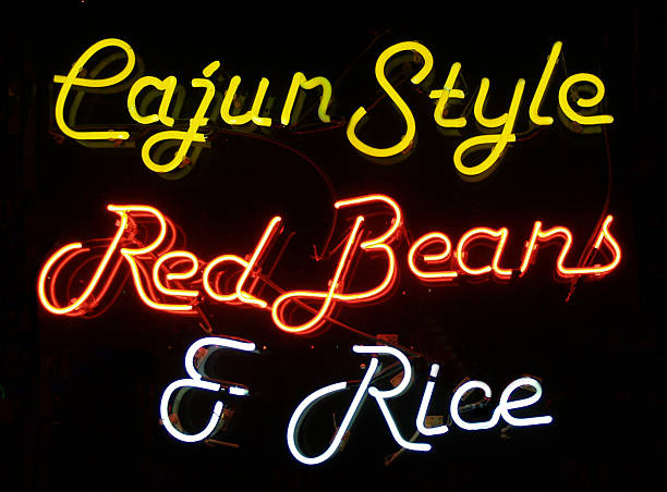 istock Cajun Style Red Beans & Rice Neon Sign 92095959
