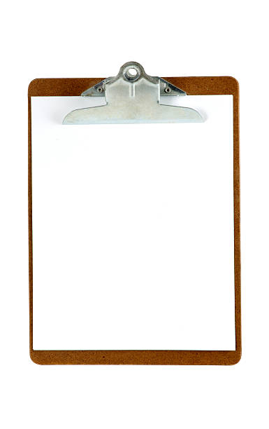 Clip Board with Blank Paper for your Ad stock photo