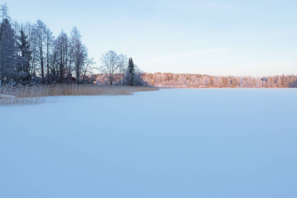 istock Winter lake scenery in finland 920960018