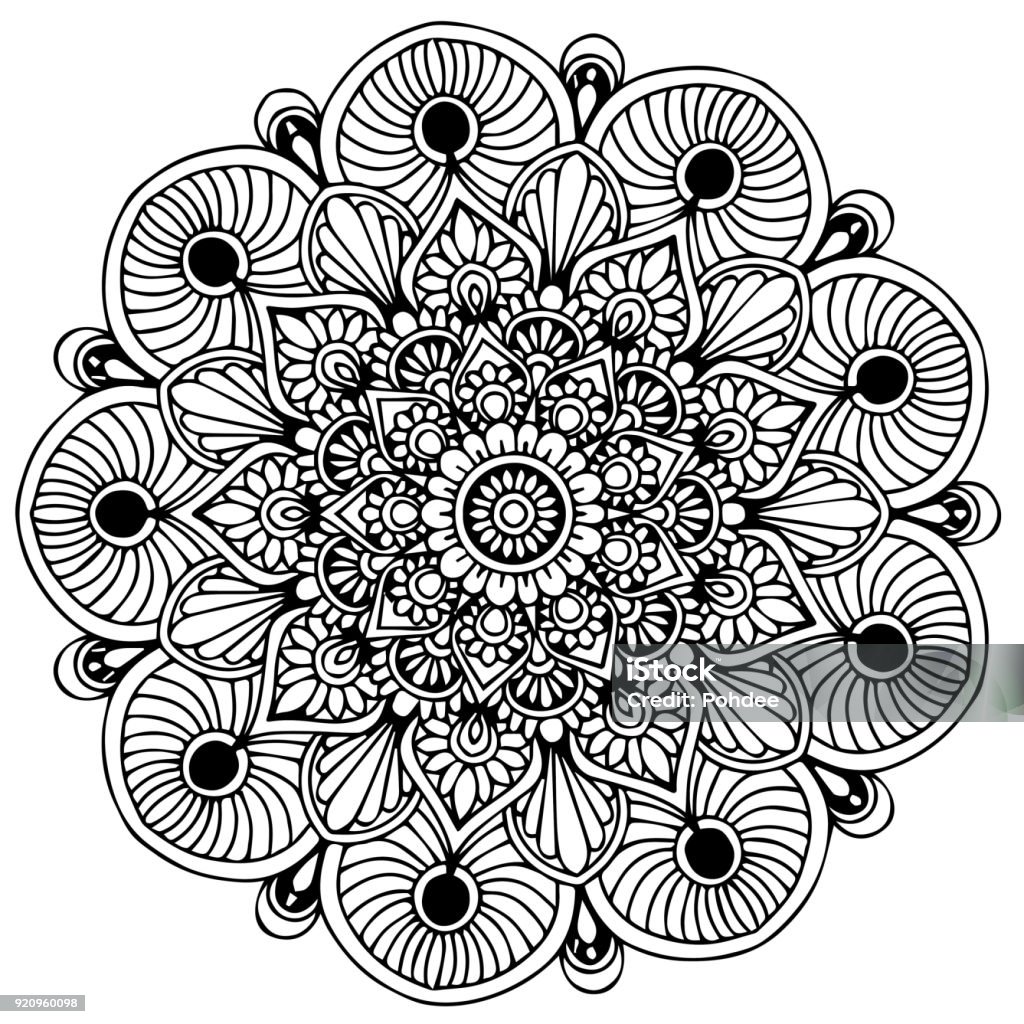 Mandalas for coloring book. Decorative round ornaments. Unusual flower shape. Oriental vector, Anti-stress therapy patterns. Weave design elements. Yoga s Vector. Abstract stock vector