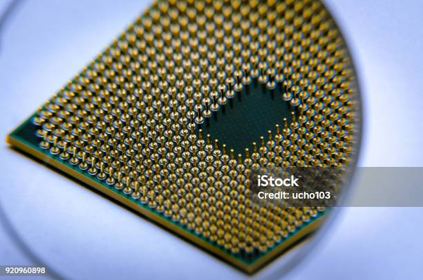 A Square Computer Processor Pulled From A Broken Computer The Processor ...