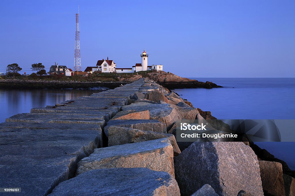 Eastern Point Light  Atlantic Ocean Stock Photo