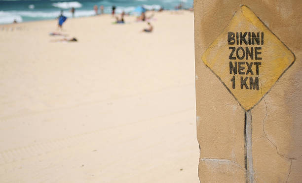 Bikini Zone Sign stock photo