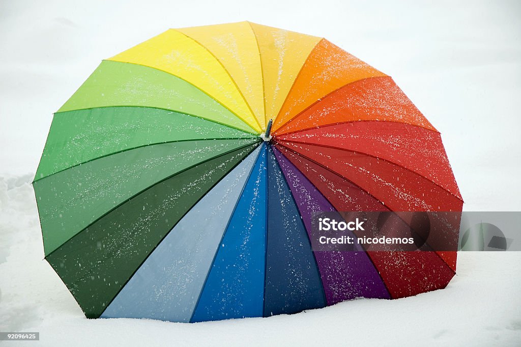 Snowy Parapluie - Photo de Blanc libre de droits