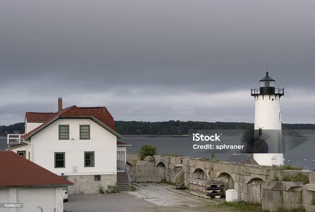 Portsmouth farol - Foto de stock de Forte royalty-free