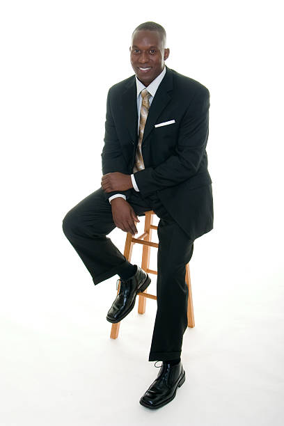 istock Casual Business Man in Black Suit 92097187