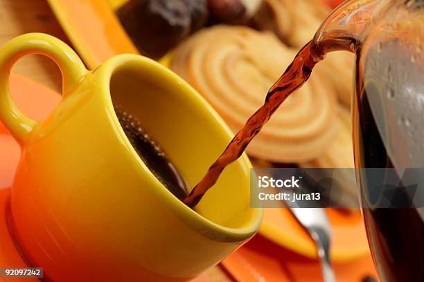 Laranja Café Serviço - Fotografias de stock e mais imagens de Almoço - Almoço, Amarelo, Bebida