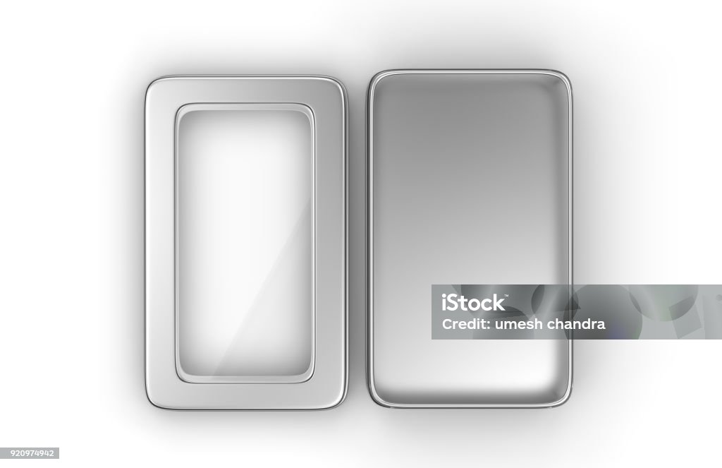 Stainless steel or tin metal shiny silver box container with window lid Isolated on white background for mock up and packaging Design. 3d render illustration. Stainless steel or tin metal shiny silver box container with window lid Isolated on white background for mock up and packaging Design. Can Stock Photo