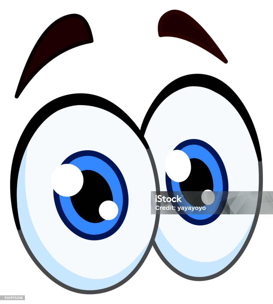 Cartoon Pair Of Eyes Stock Illustration - Download Image Now - Cartoon,  Surprise, Emoticon - iStock