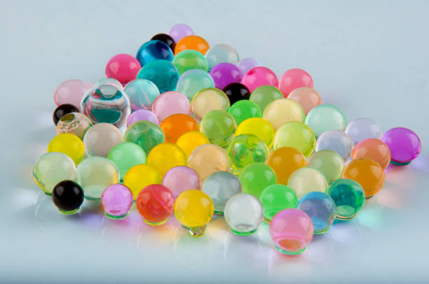 istock Heap of hydrogel balls lay on white background 920975270