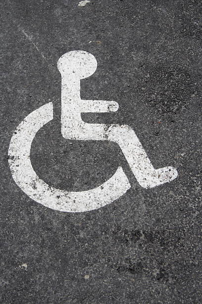 istock Wheelchair sign at road 92097786