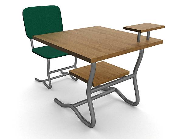 istock School desk and chair. 3D image 92097974