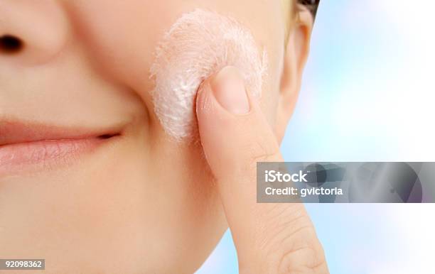 Face Moisturizer Stock Photo - Download Image Now - Exfoliation, Human Face, Cheek