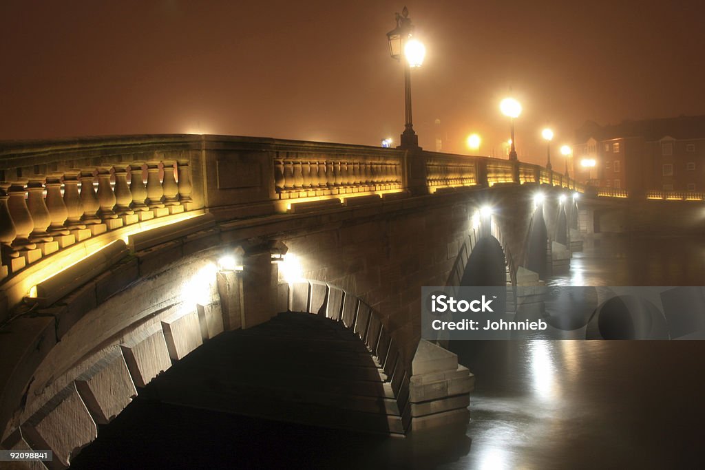 Misty Ponte sobre o rio Severn em Worcester - Royalty-free Worcester - Worcestershire Foto de stock