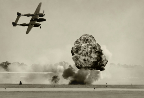 World War II era battle and bombing