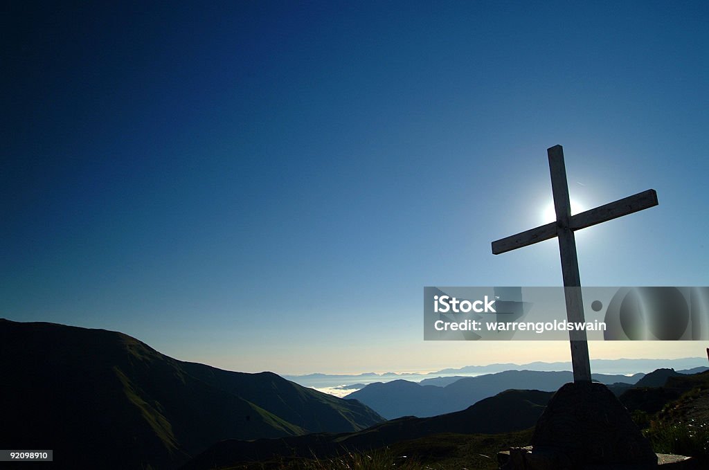 Cross ao nascer do sol - Foto de stock de América do Sul royalty-free