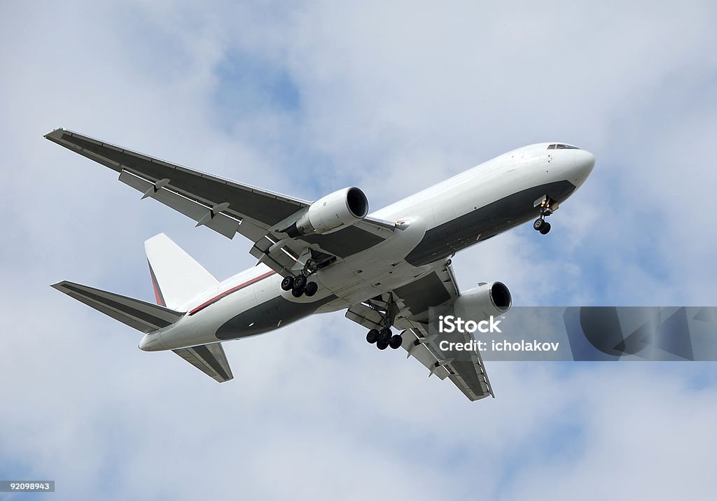 Robuste cargo-jet landing - Lizenzfrei Draufsicht Stock-Foto