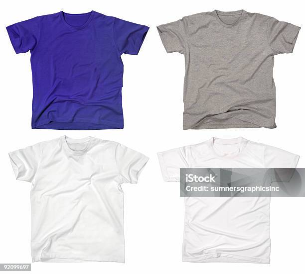 Blank Tshirts 2 Stock Photo - Download Image Now - T-Shirt, Old, White  Color - iStock