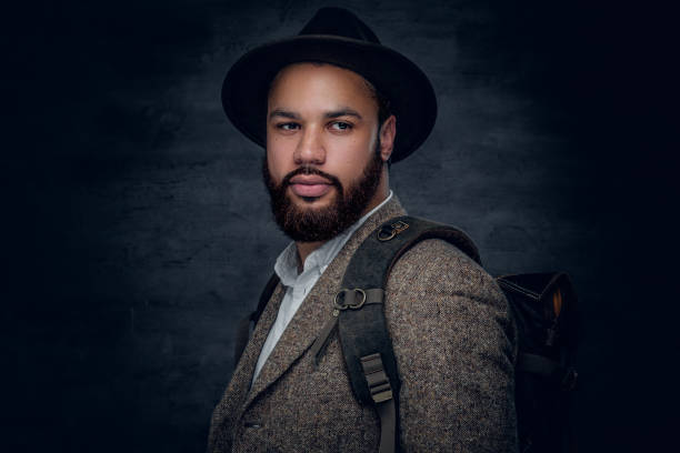 istock Black bearded male dressed in a suit from a wool. 920998974