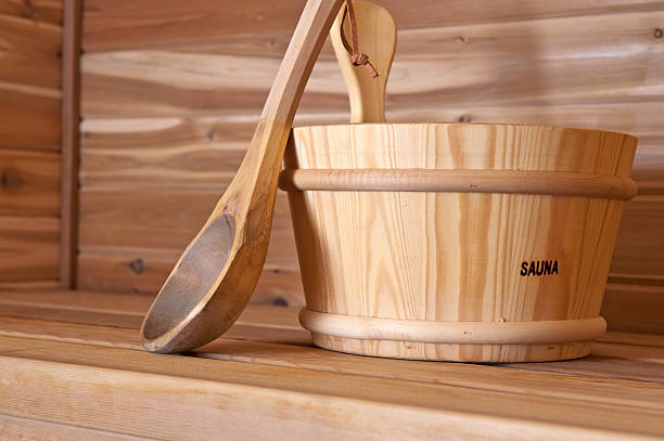 istock Wooden Sauna Bucket 92100501
