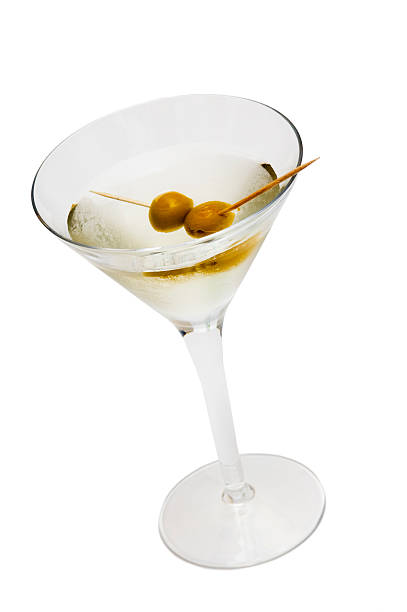istock Glass with martini and olives 92100539
