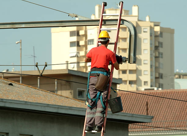 istock High voltage electrician working in the cables 92100644